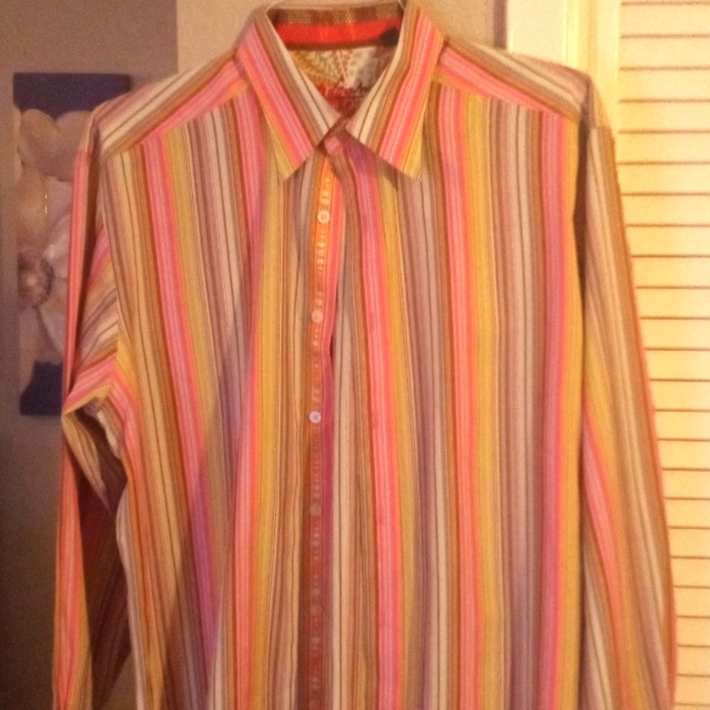 Robert Graham long sleeve shirt,sz large.Very nice